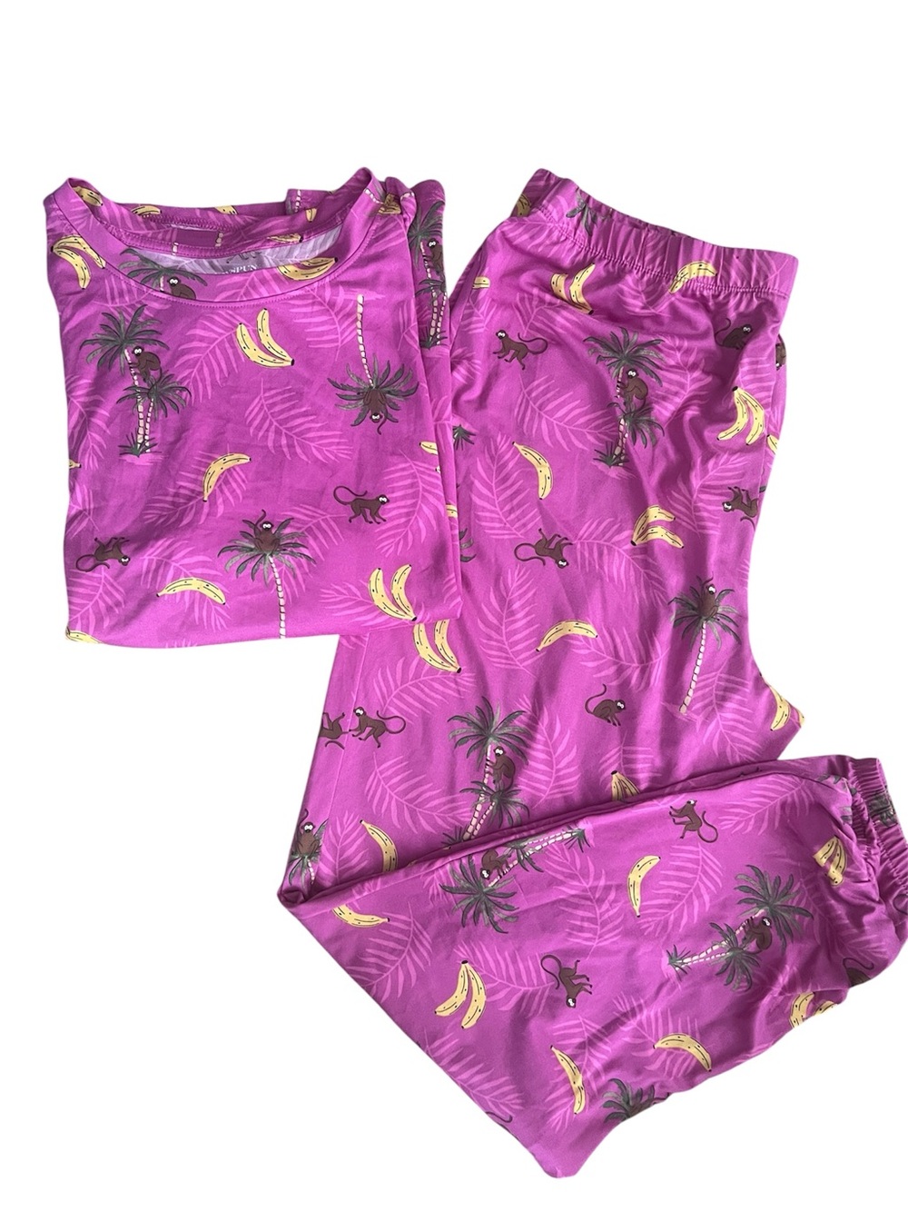 Women Hot pink Monkey Pajamas